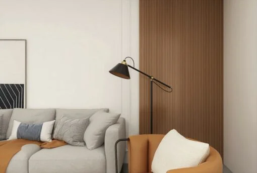 Wall panel indoors